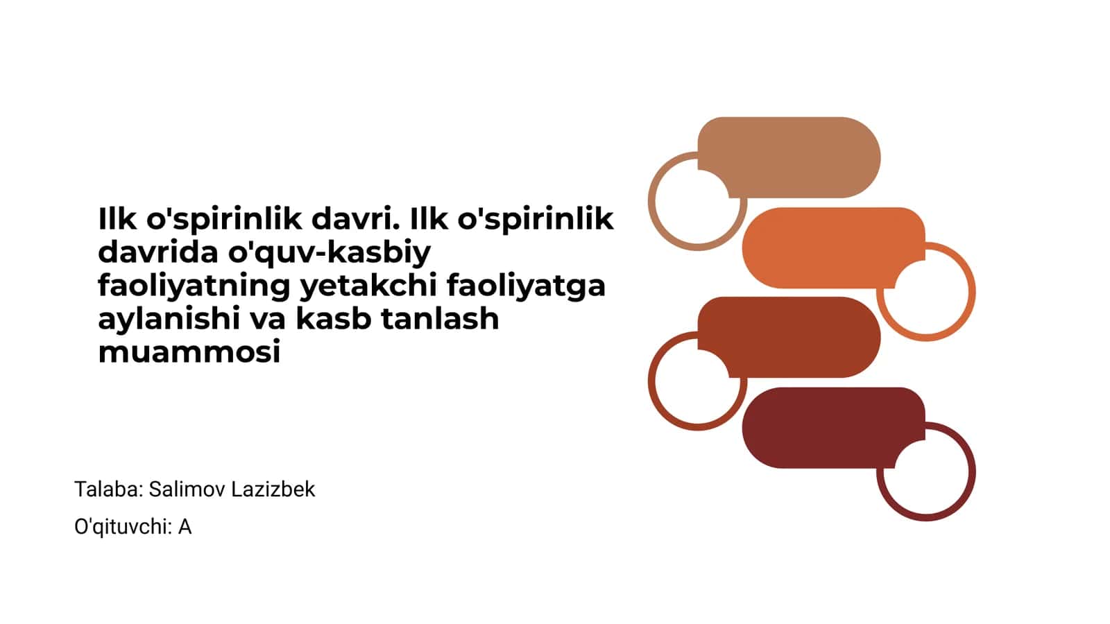 Ilk o'spirinlik davri 1
