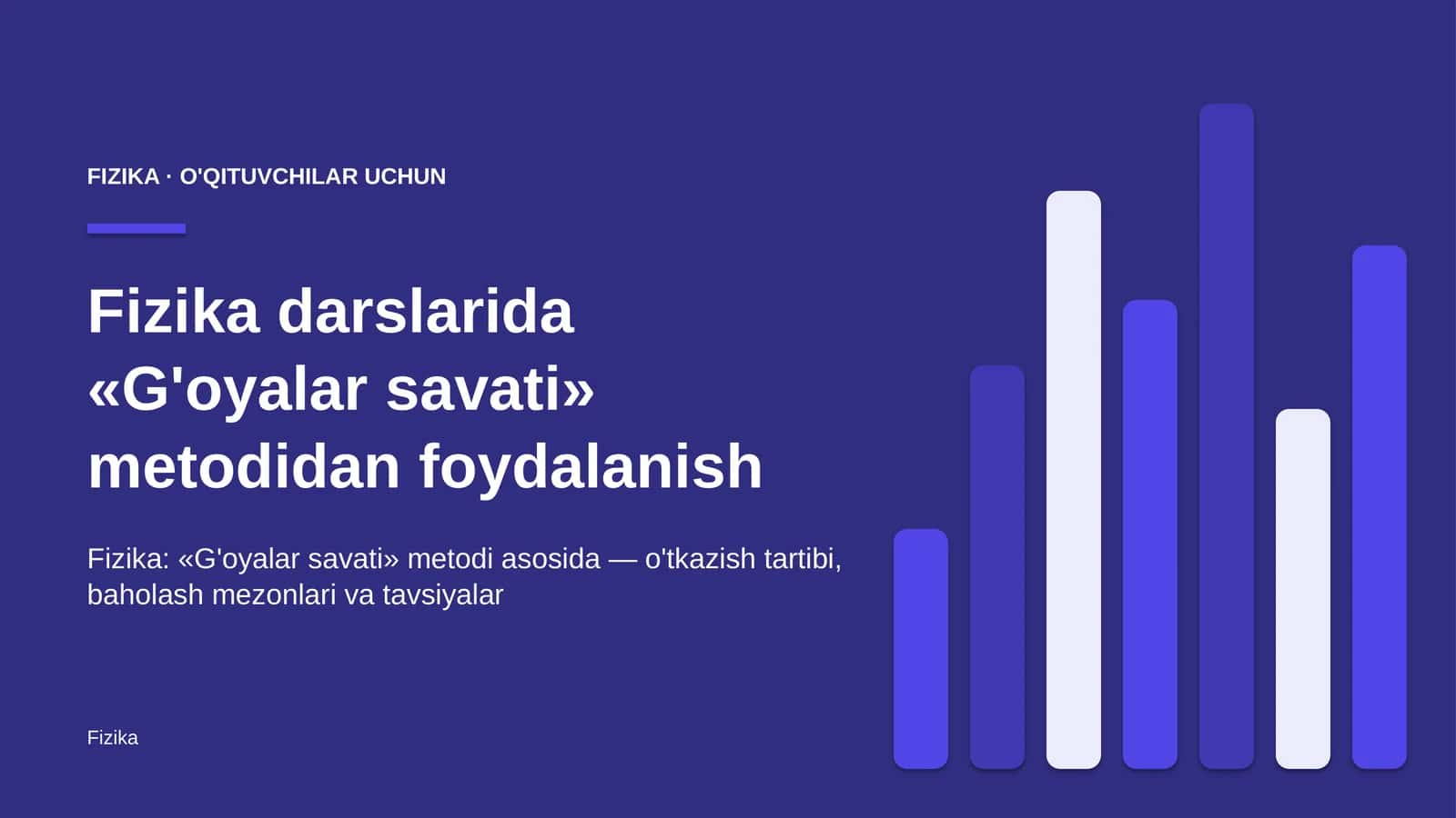 fizika darslarida g'oyalar savati metodidan foydalanish 3450 1
