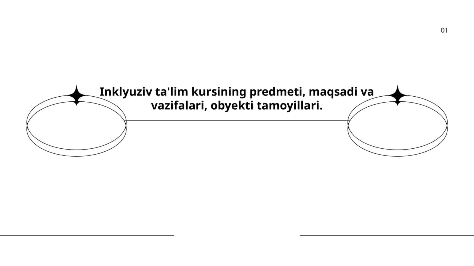 Inklyuziv ta'lim kursining predmeti, maqsadi va vazifalari, obyekti tamoyillari 1