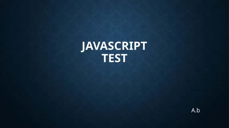 JavascriptTest 1