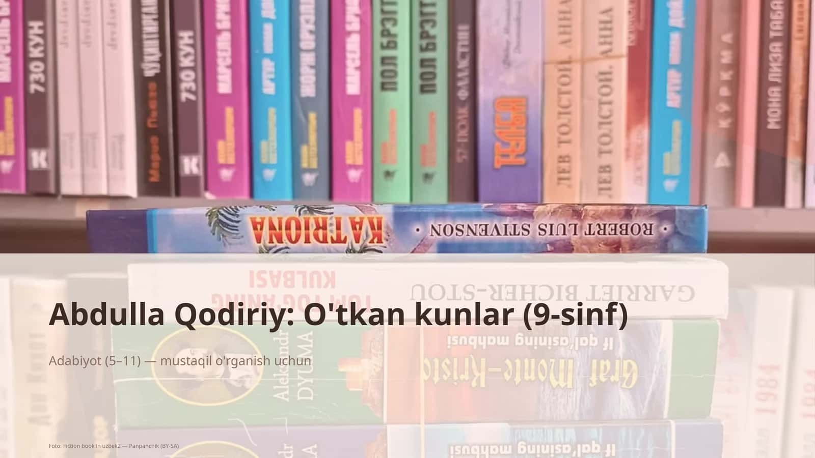 Abdulla Qodiriy: O'tkan kunlar (9-sinf) 1