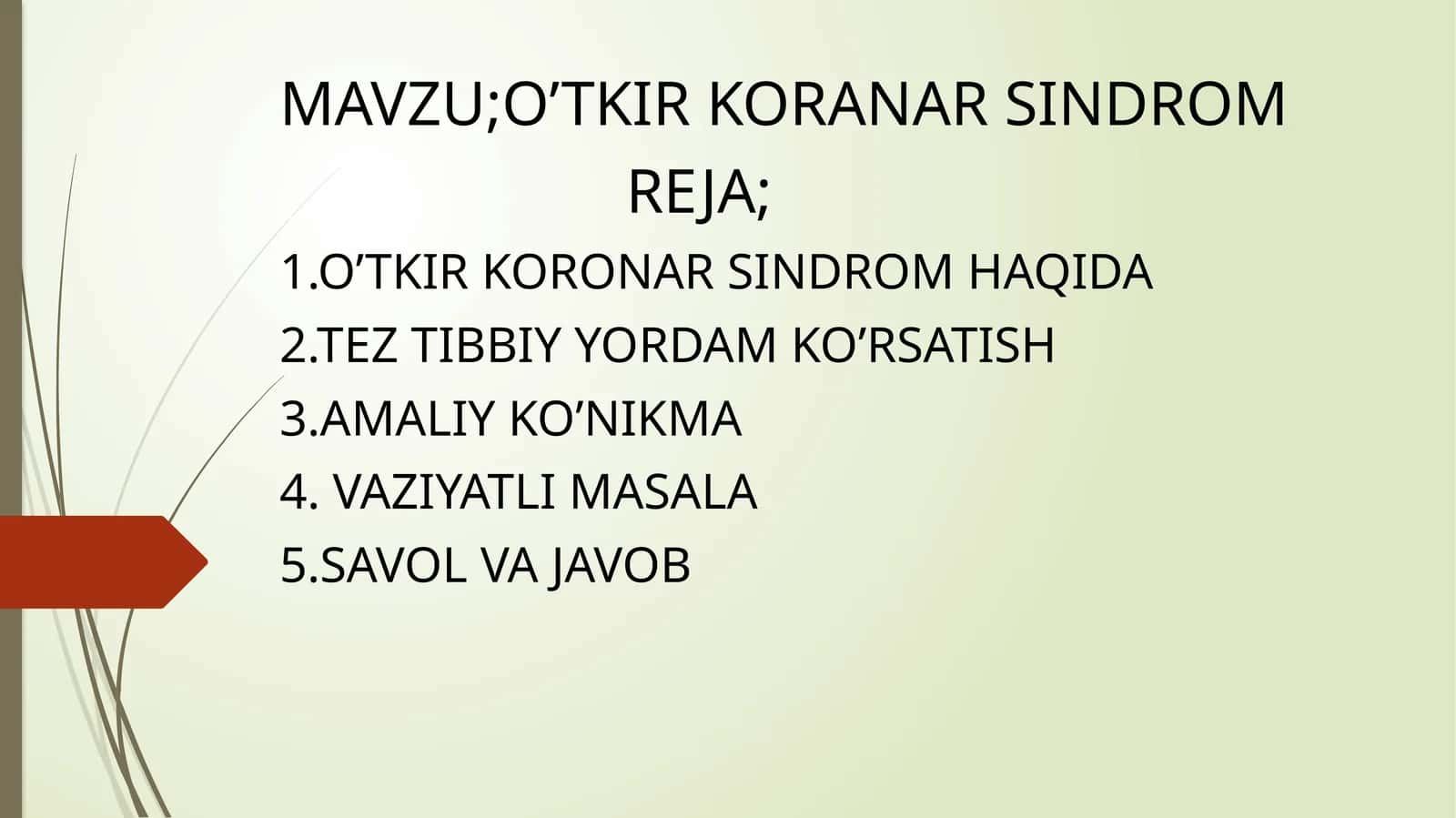 O’TKIR KORANAR SINDROM 1