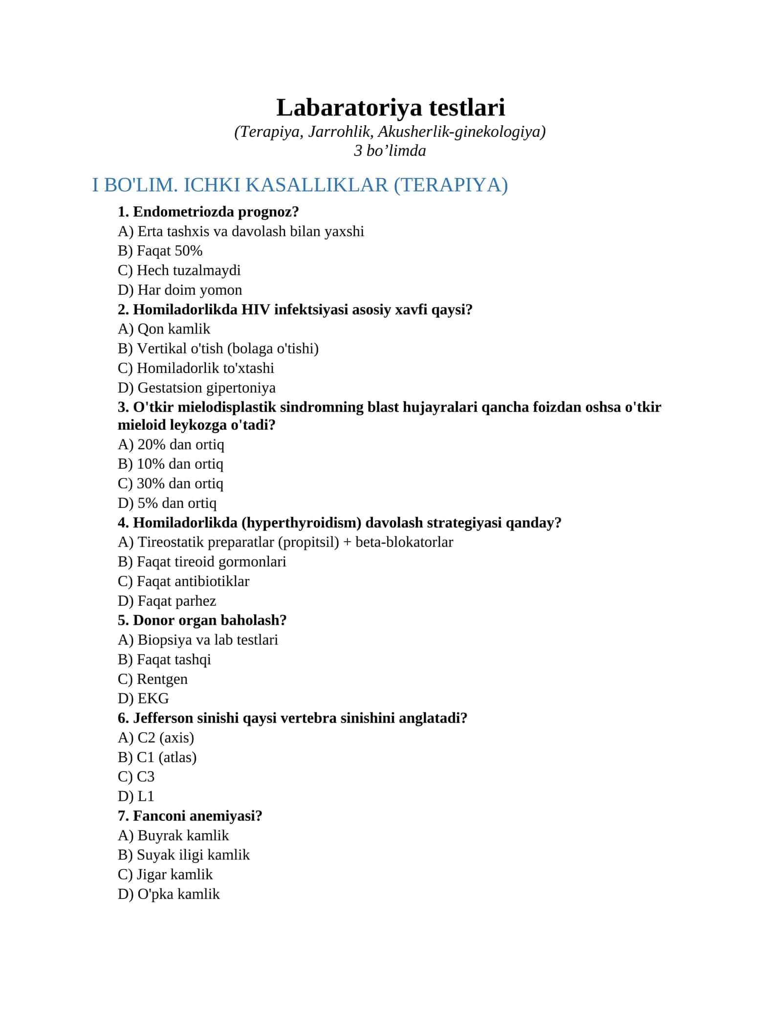 Labaratoriya testlari 1