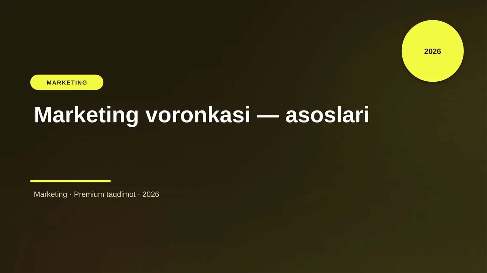 Marketing voronkasi — asoslari 1