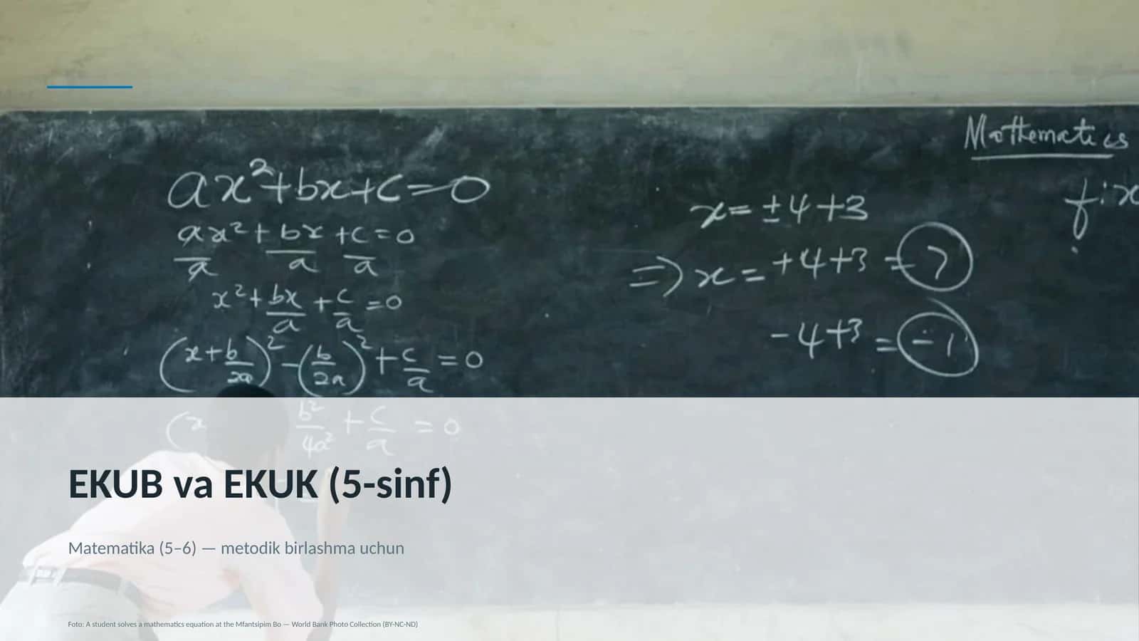Matematika (5–6) — metodik birlashma uchun 1