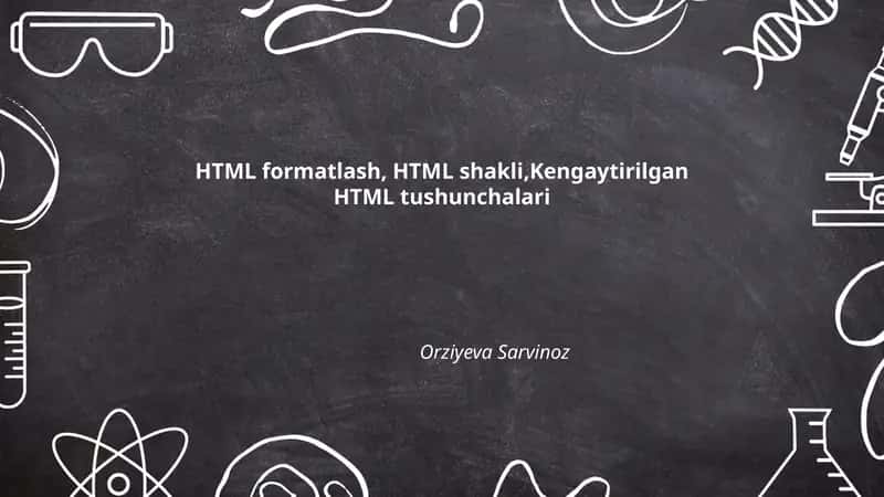 HTML formatlash asoslari 1