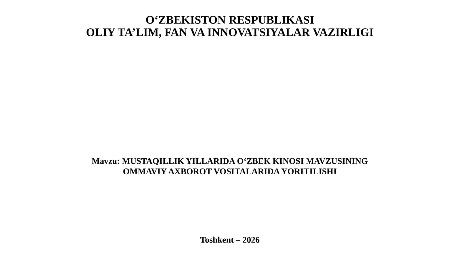 O‘zbek kinosi mavzusi 1