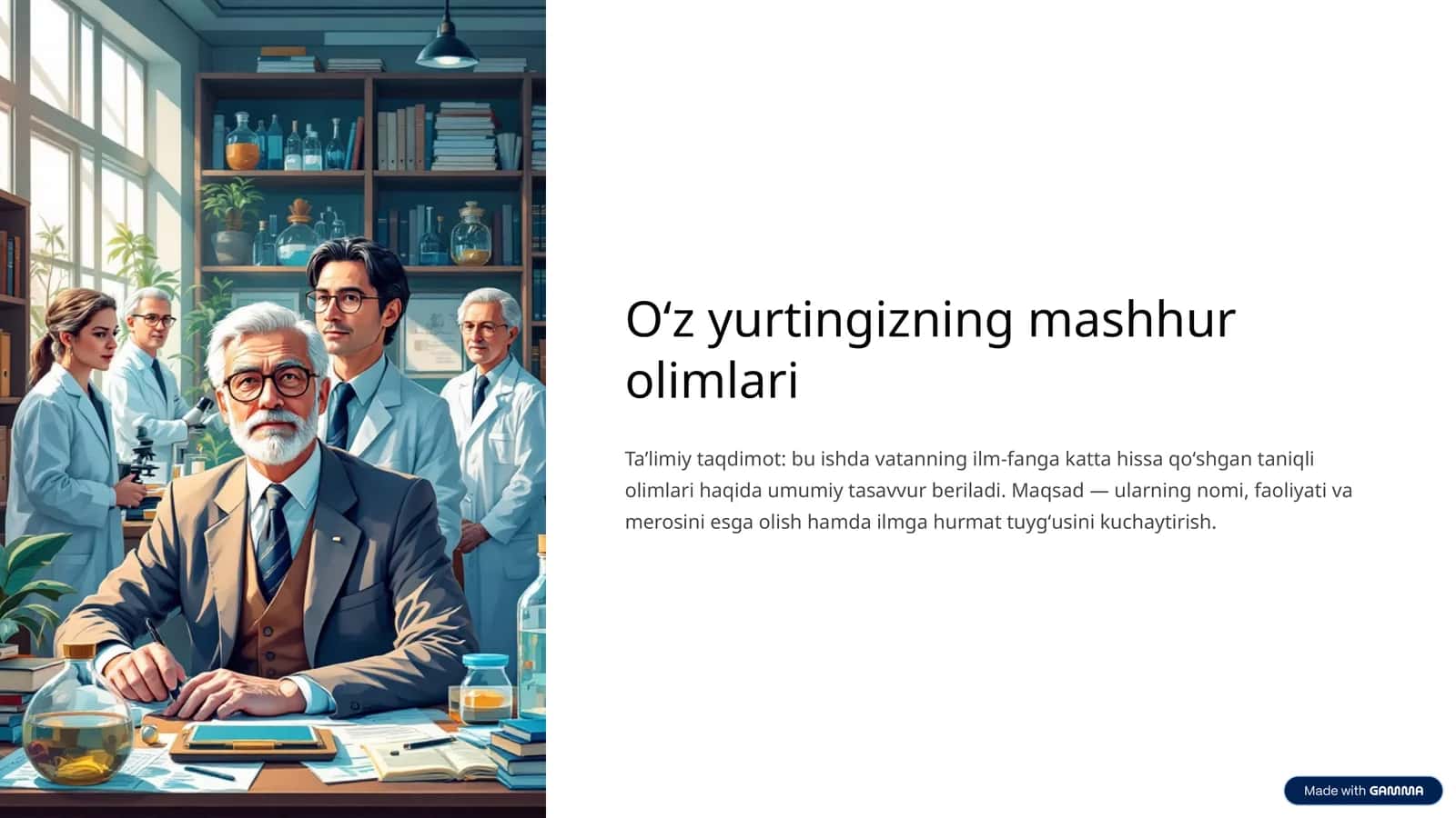Oʻz yurtingizning mashhur olimlari 1