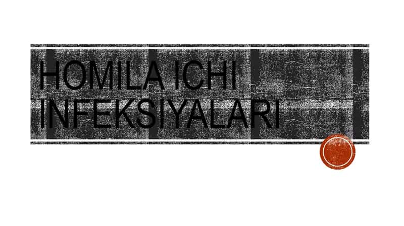 Homila ichi infeksiyalari pptx taqdimot prezintatsiya 1