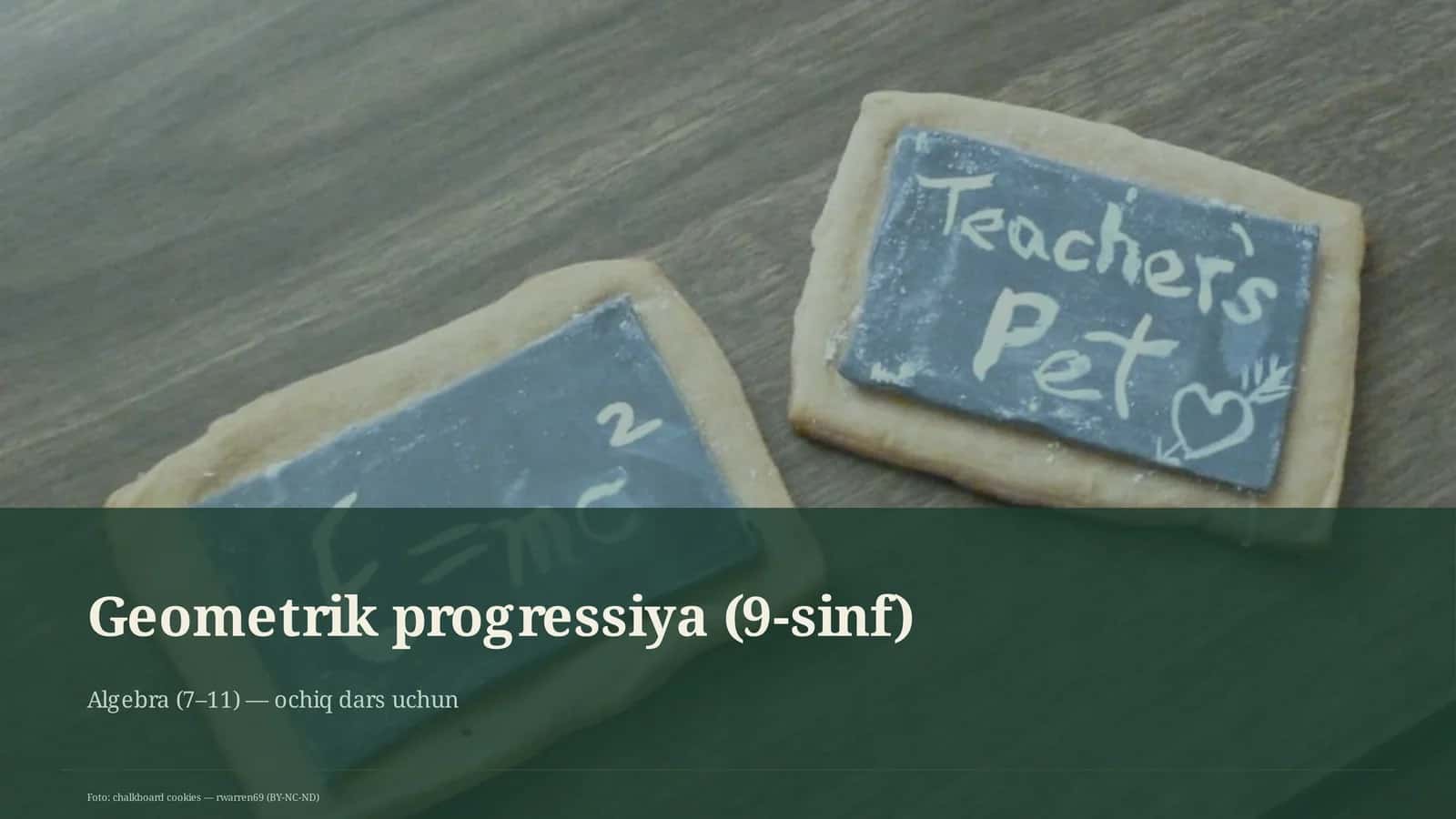 Geometrik progressiya (9-sinf) 1
