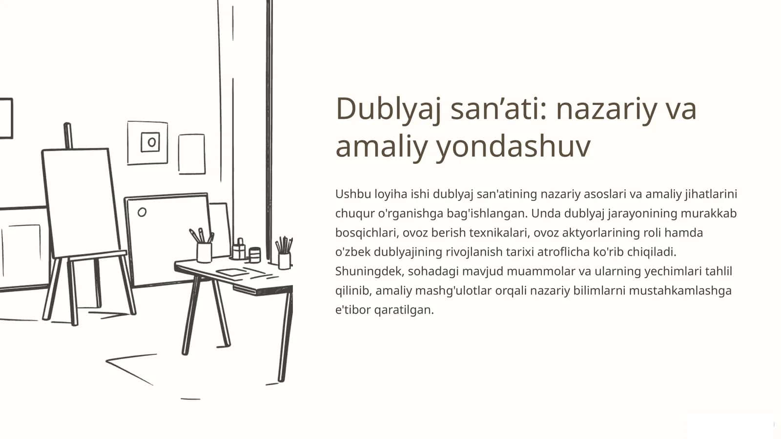 Dublyaj san’ati: nazariy va amaliy yondashuv 1