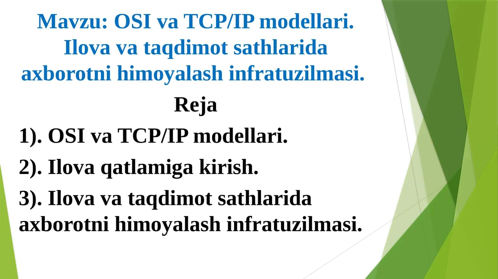 OSI va TCP/IP modellari 1
