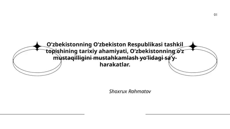 O‘zbekiston Respublikasi Tashkil Topishining Tarixiy Ahamiyati 1