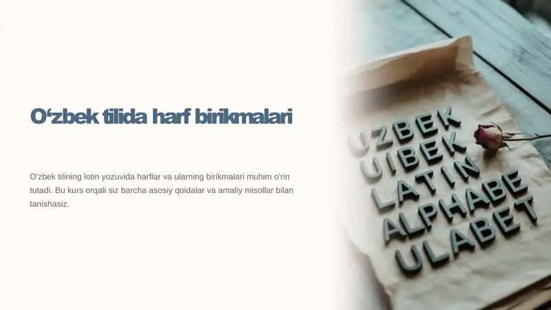 O‘zbek tilida harf birikmalari 1