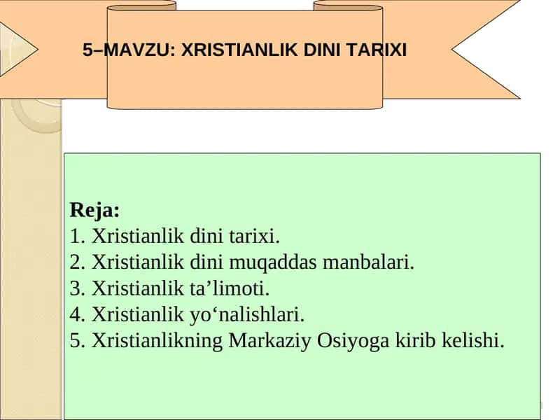 Xristianlikdin Itarixi 1