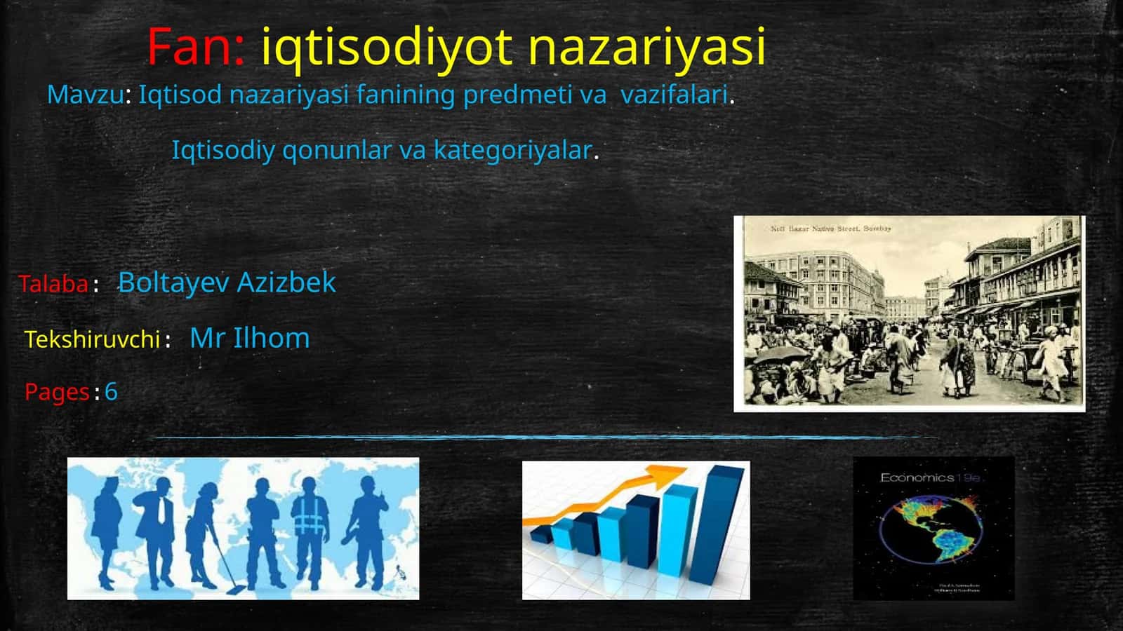 Fan: iqtisodiyot nazariyasi 1
