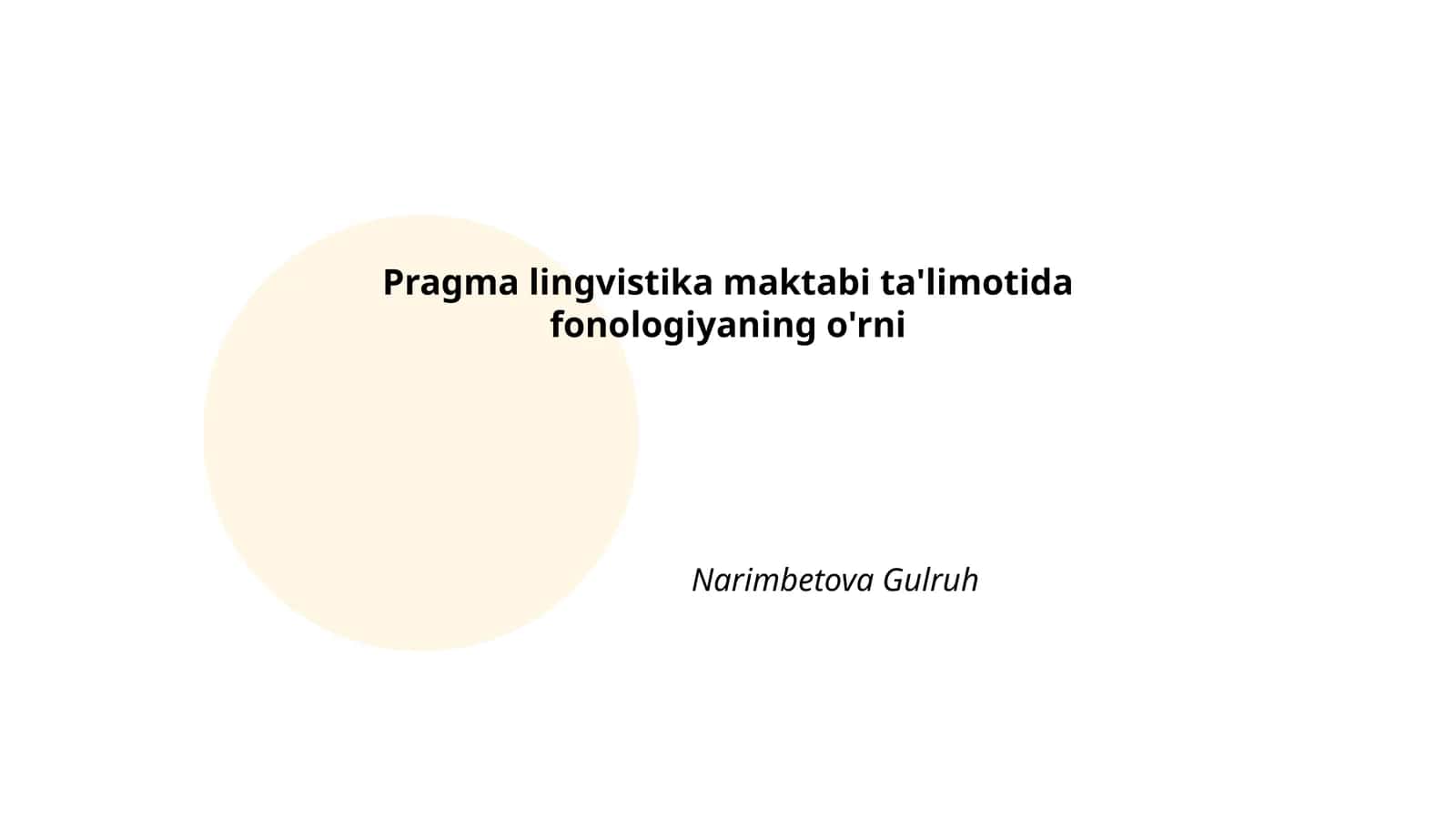 Pragma lingvistika maktabi ta'limotida fonologiyaning o'rni 1