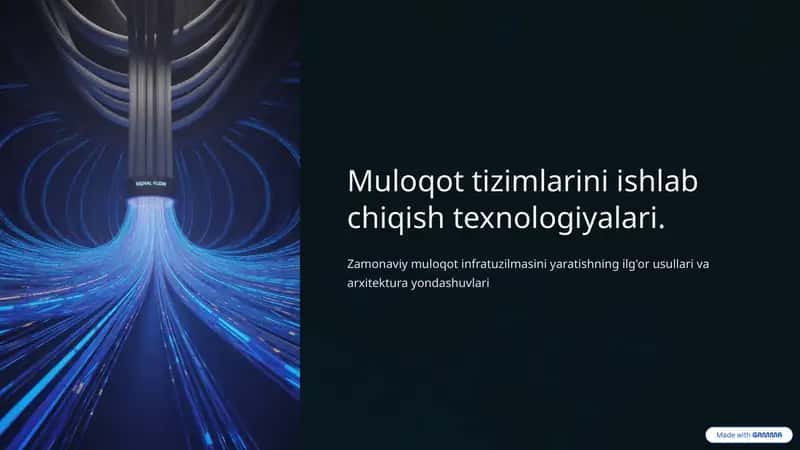 Muloqot tizimlarini ishlab chiqish texnologiyalari. 1