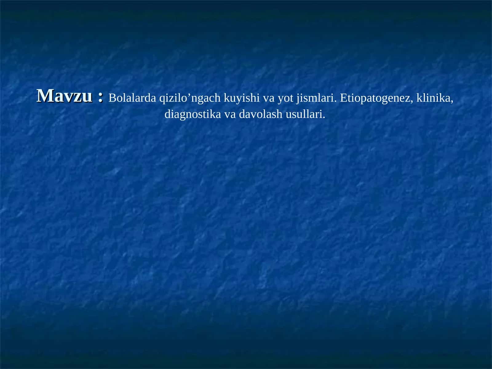 Qizil o'ngach kasalliklari 1