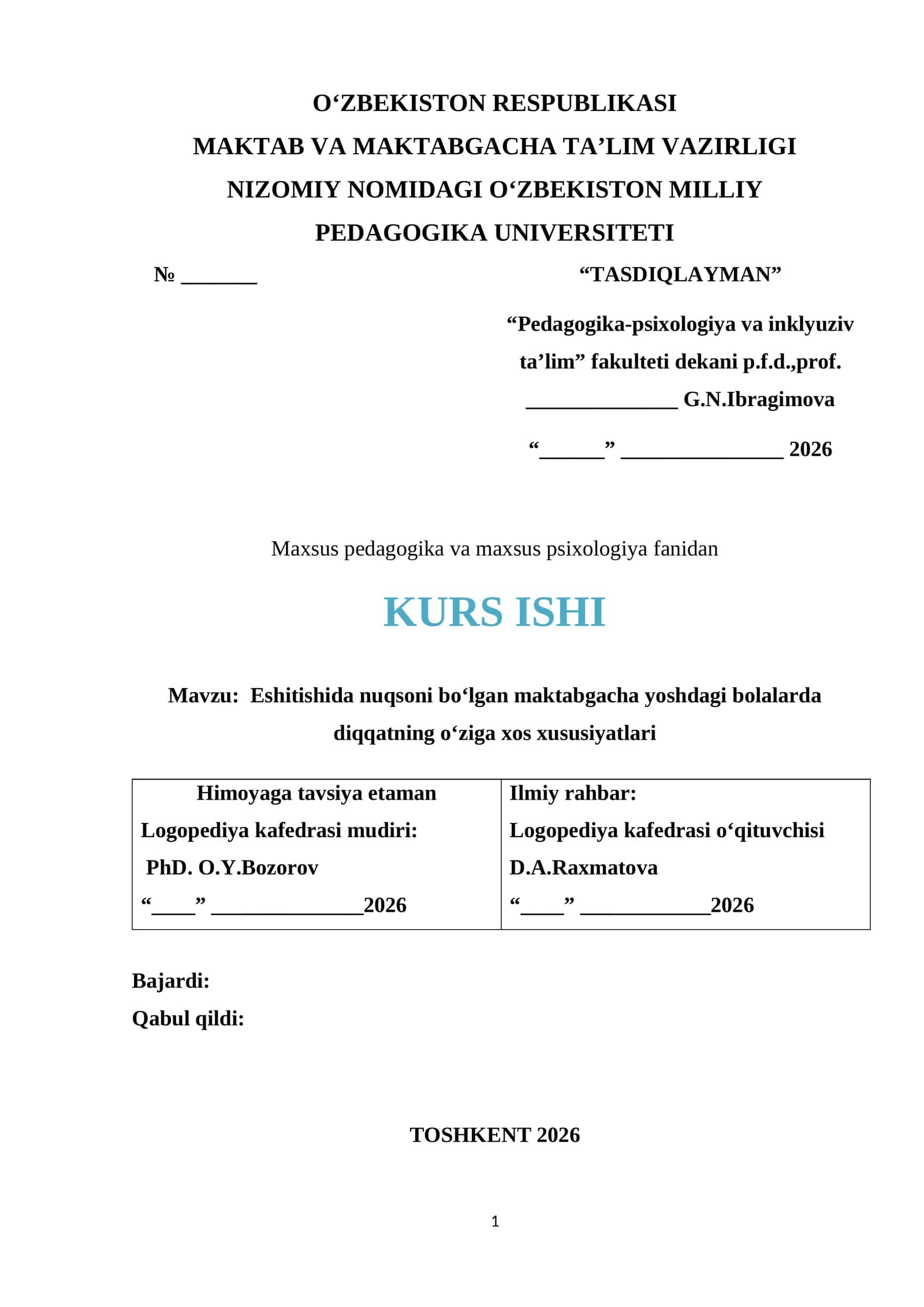 Eshitishida nuqsoni bo‘lgan maktabgacha yoshdagi bolalarda diqqatning o‘ziga xos xususiyatlari 1