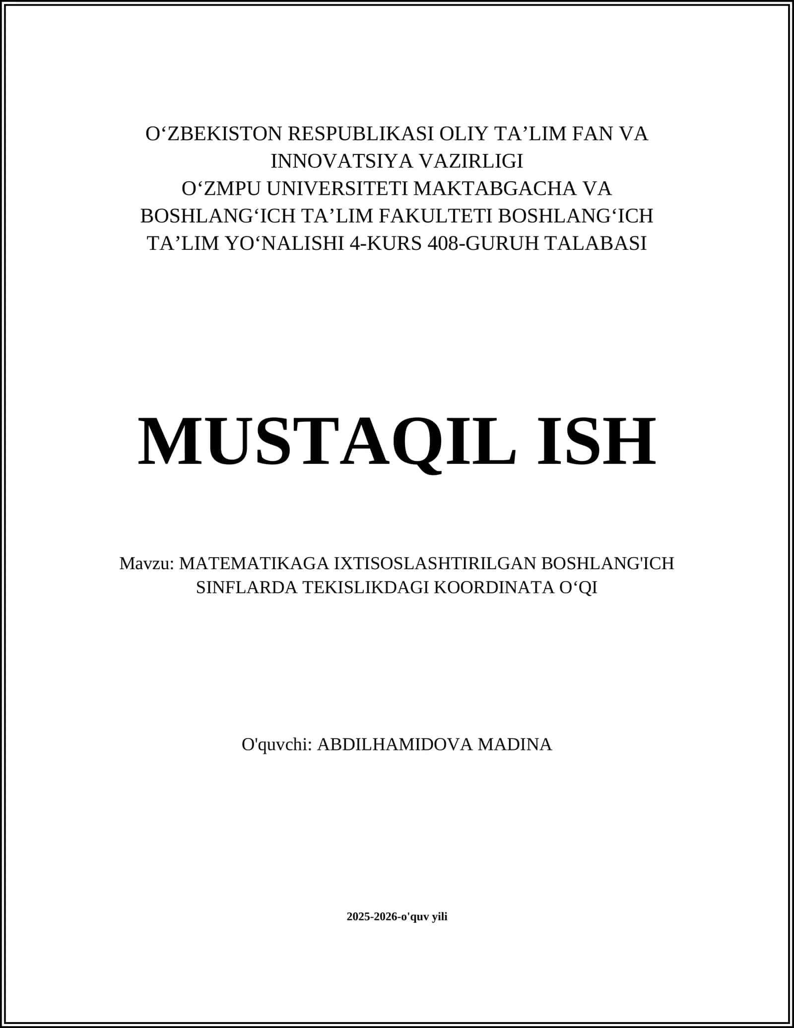 Koordinata o'qi: tushuncha va maqsad 1