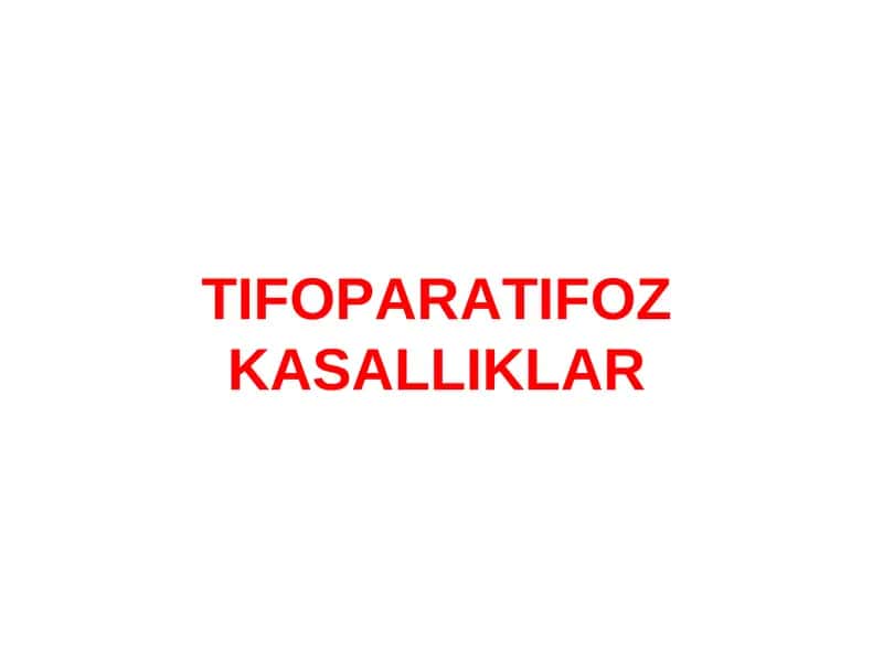 TIFOPARATIFOZ KASALLIKLAR 1