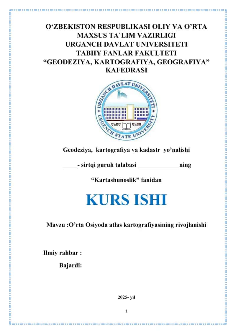 O’rta Osiyoda atlas kartografiyasi 1