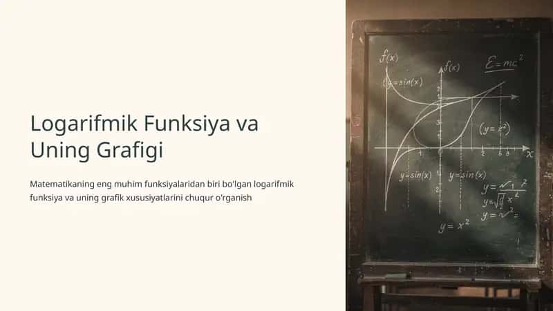 Logarifmik Funksiya va Uning Grafigi 1