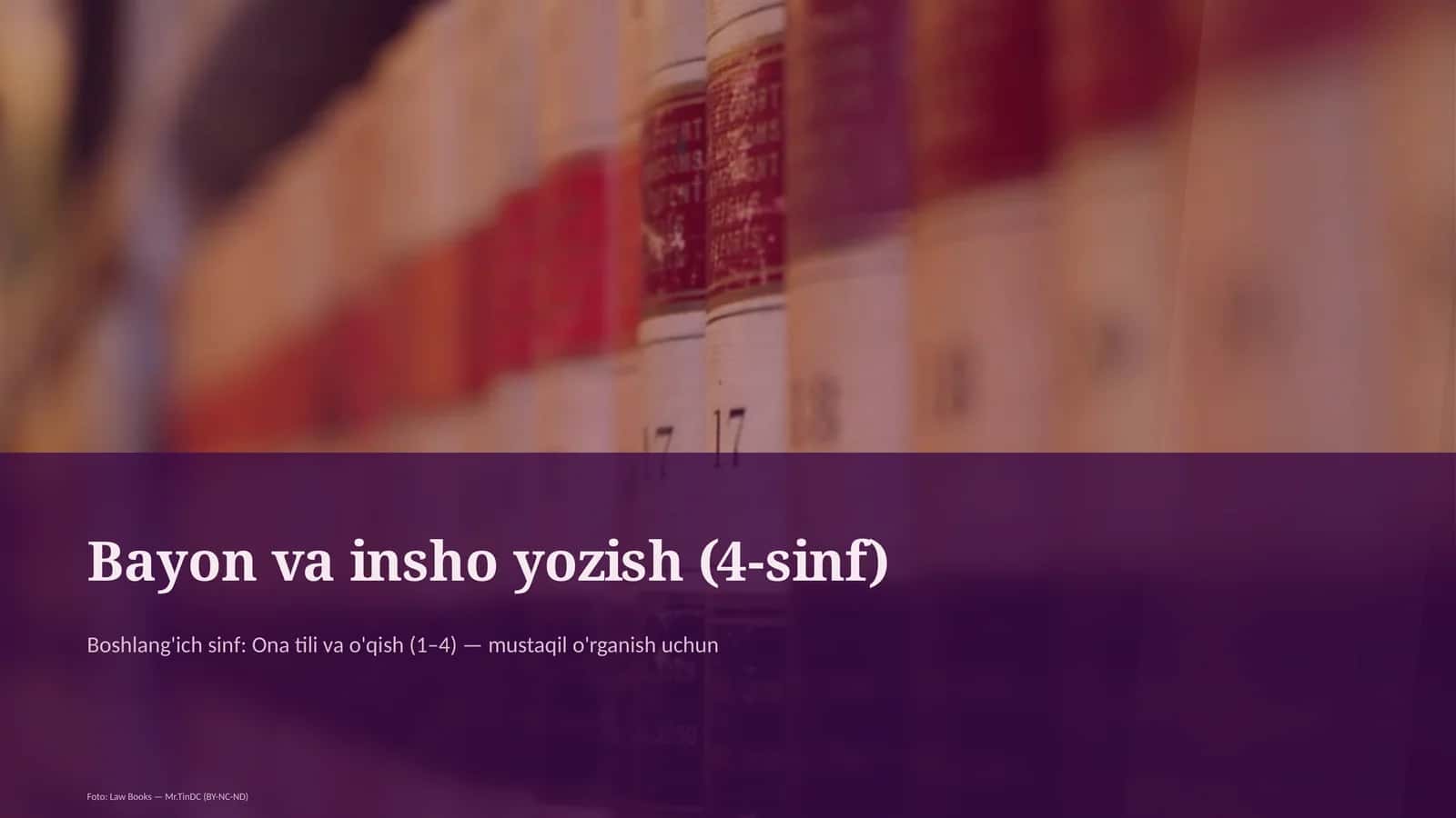 Bayon va insho yozish (4-sinf) 1