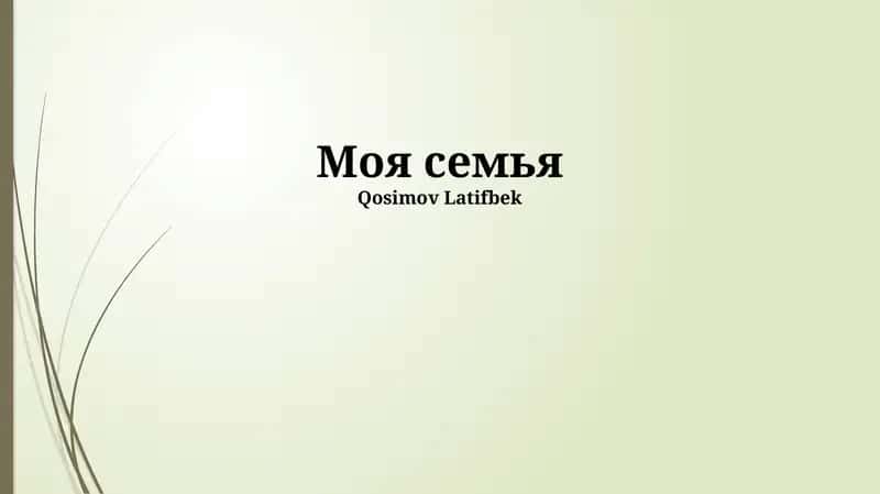 Моя семья 1
