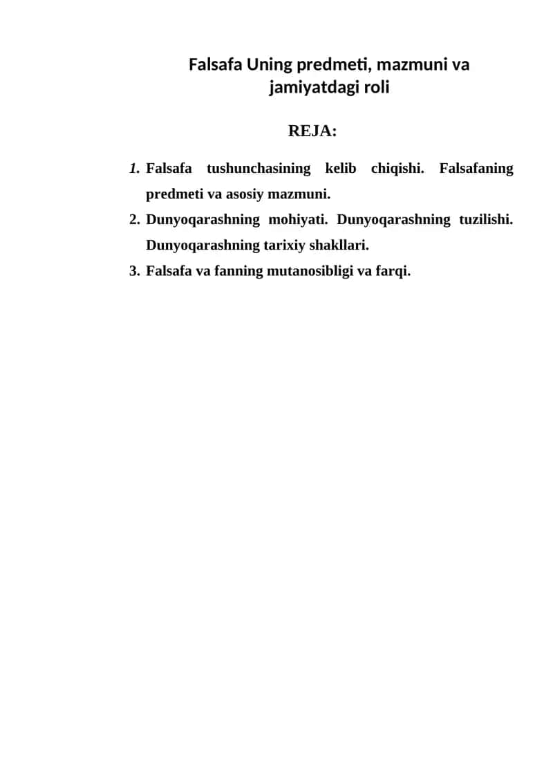 Falsafa 1