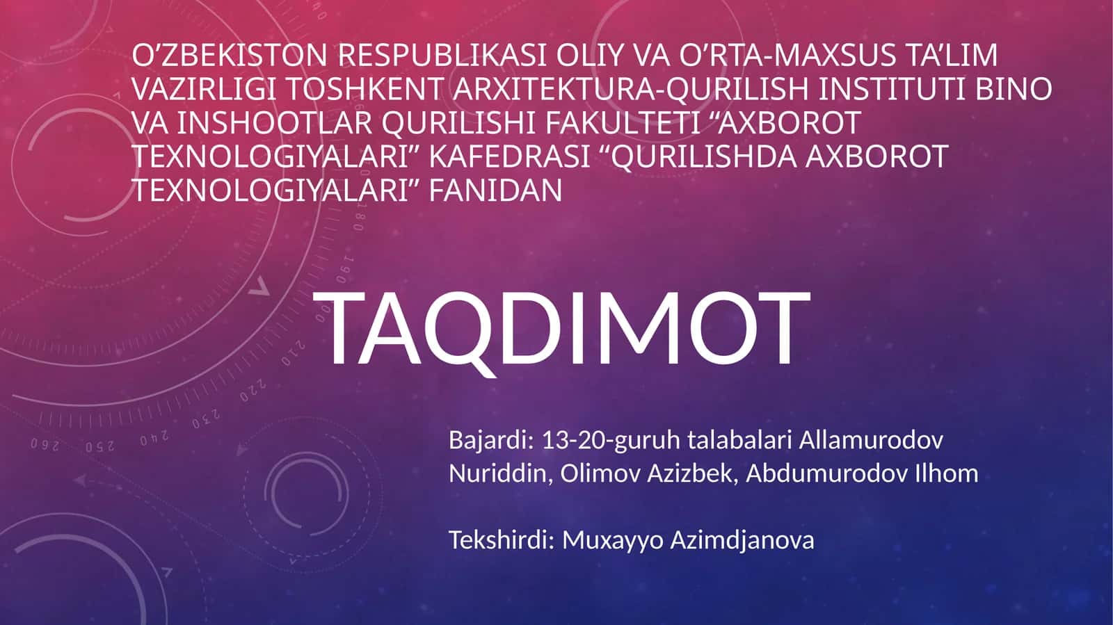 AutoCAD dasturi haqida 1