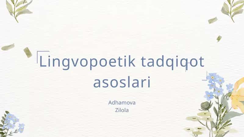 Lingvopoetiktadqiqotasoslari 1