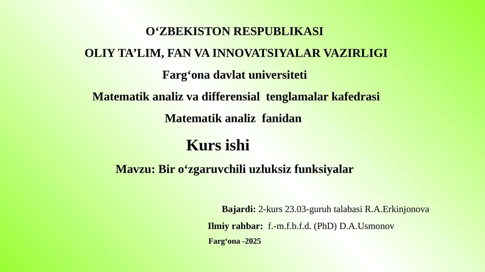 Matematika Analizi 1