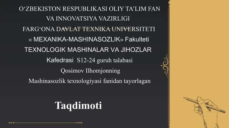 Porshenlarga mexanik ishlov berish texnologik jarayonlarining bosqichlari 1