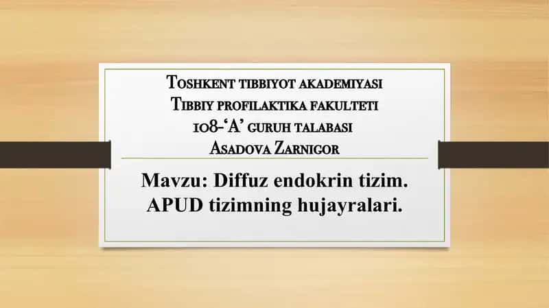 Diffuzendokrin tizim 1