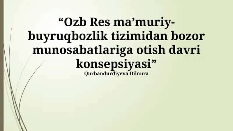 Oʻzbekistonda oʻtish davrining asosiy bosqichlari va xususiyatlari 1