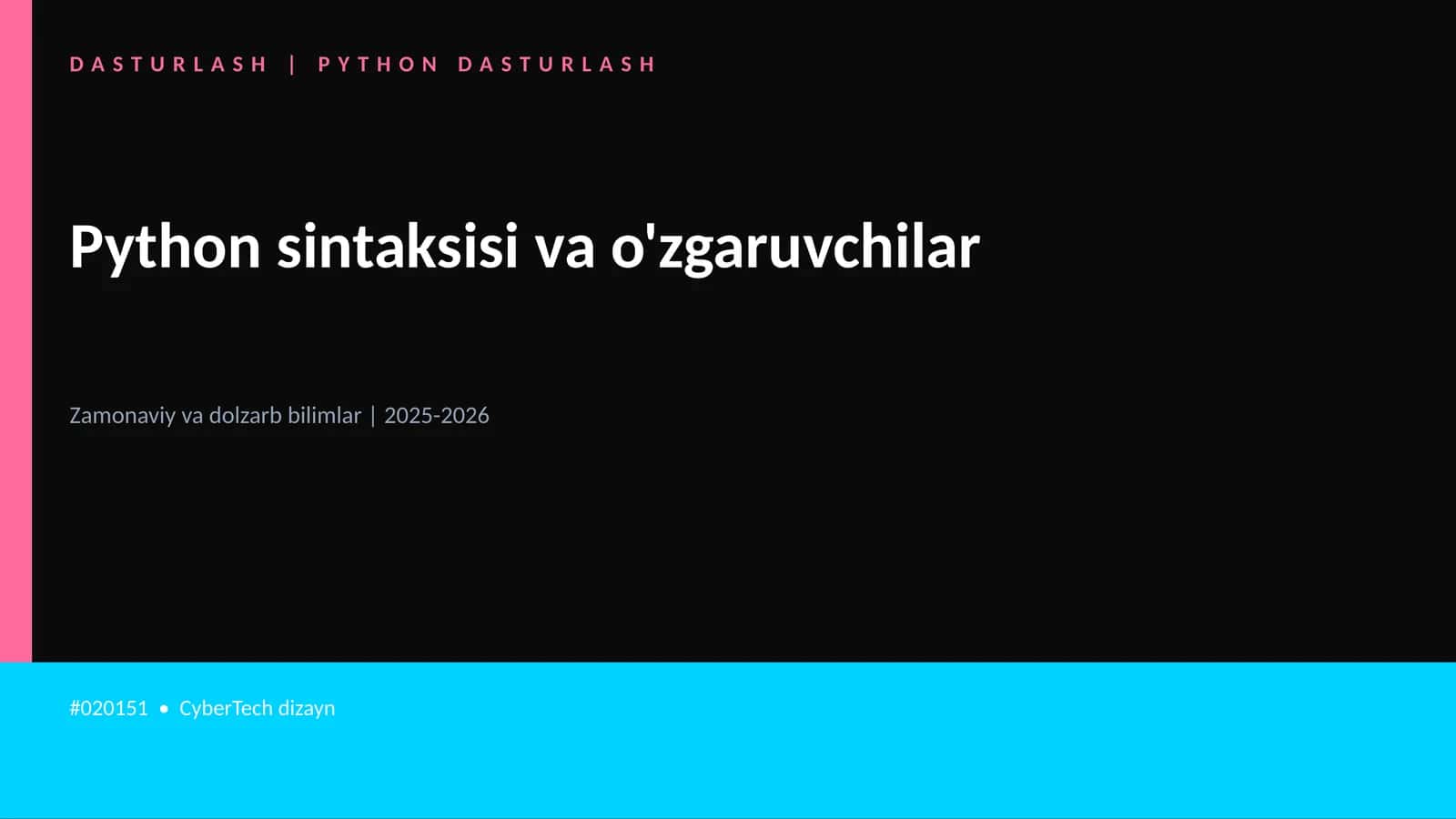 PYTHON DASTURLASH 1