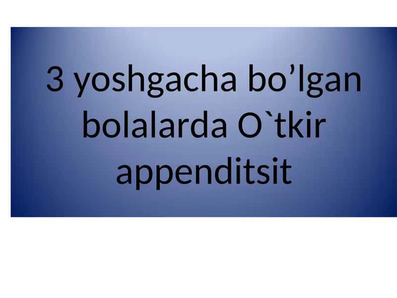 O`tkir appenditsit 1