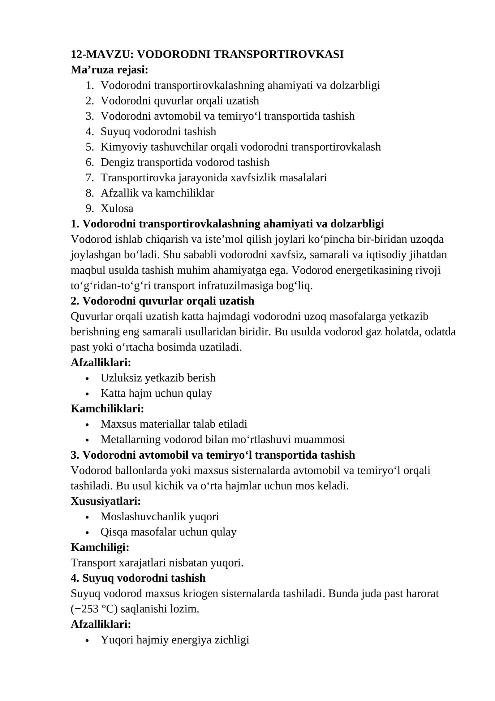 VODORODNI TRANSPORTIROVKASI 1