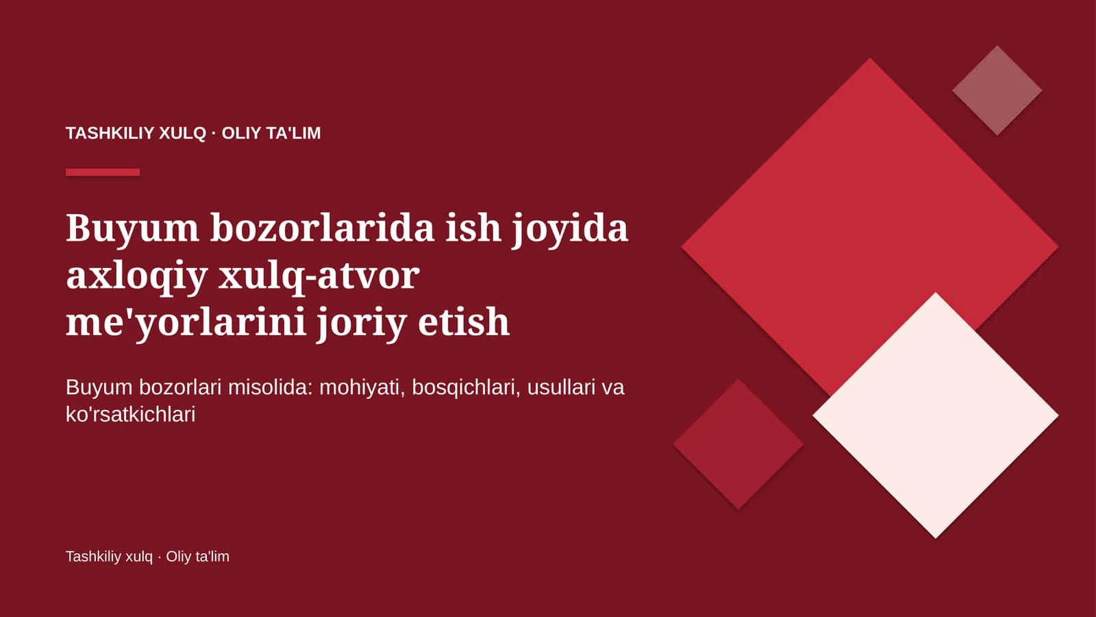 Axloqiy xulq-atvor me'yorlarini joriy etish: mohiyati 1