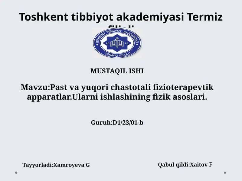 Pastvayuqori chap total fizioterapevtik apparatlar 1