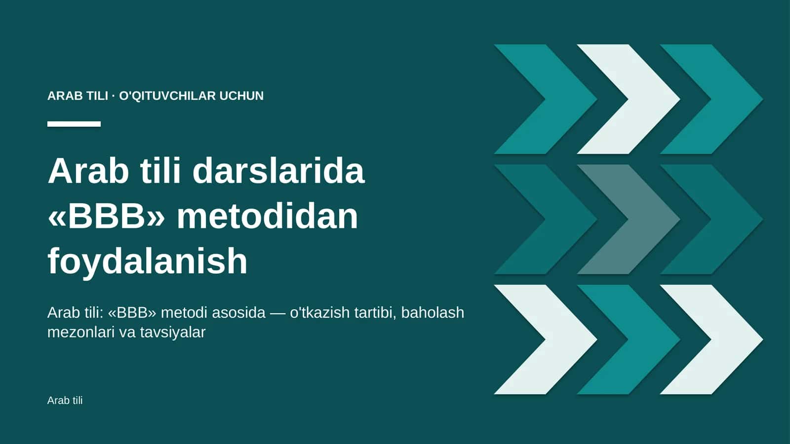 arab tili darslarida bbb metodidan foydalanish 5222 1