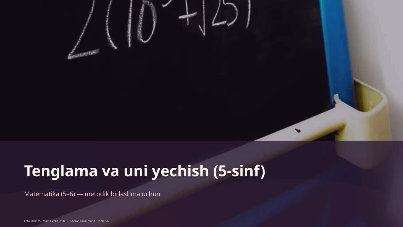Tenglama va uni yechish (5-sinf) 1