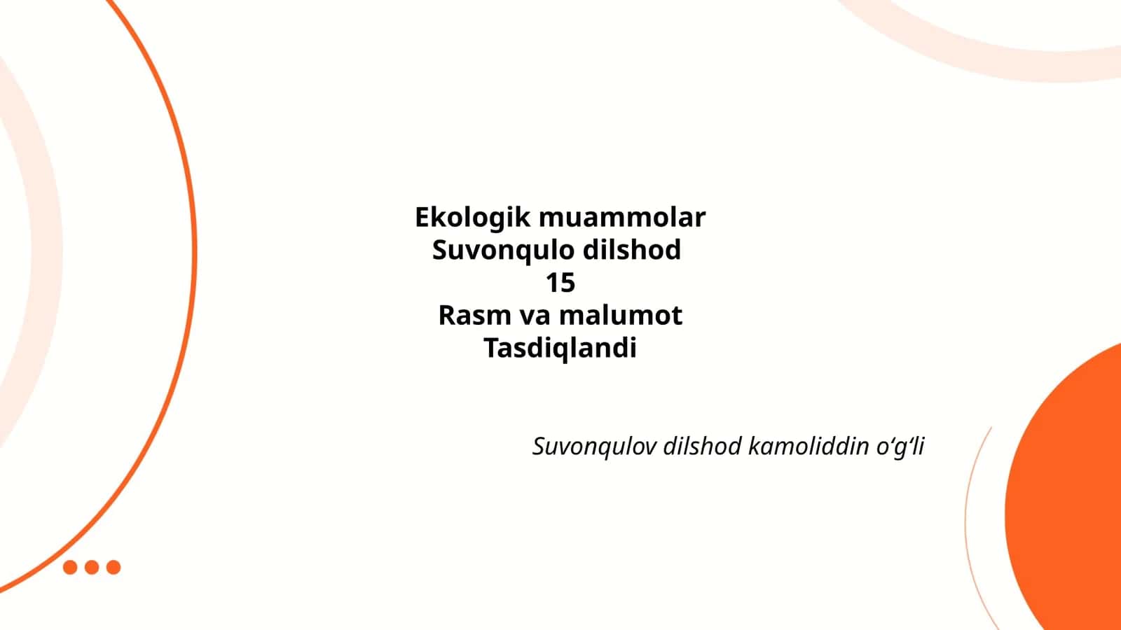 Ekologik muammolar 1