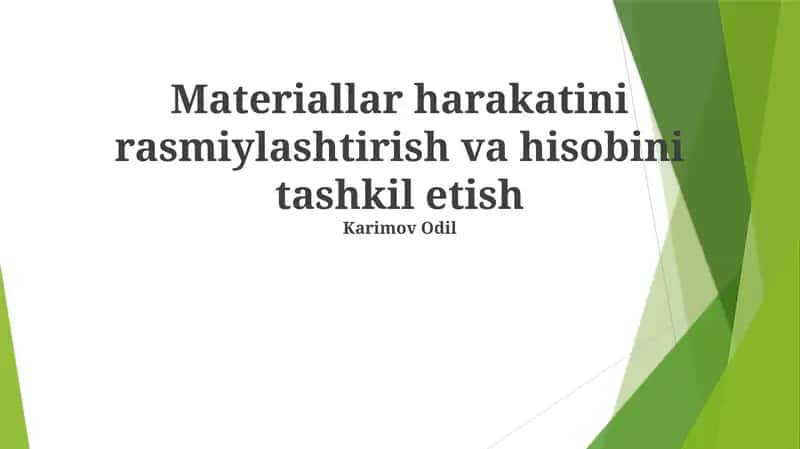 Халқаро standartlar va qoidalar 1
