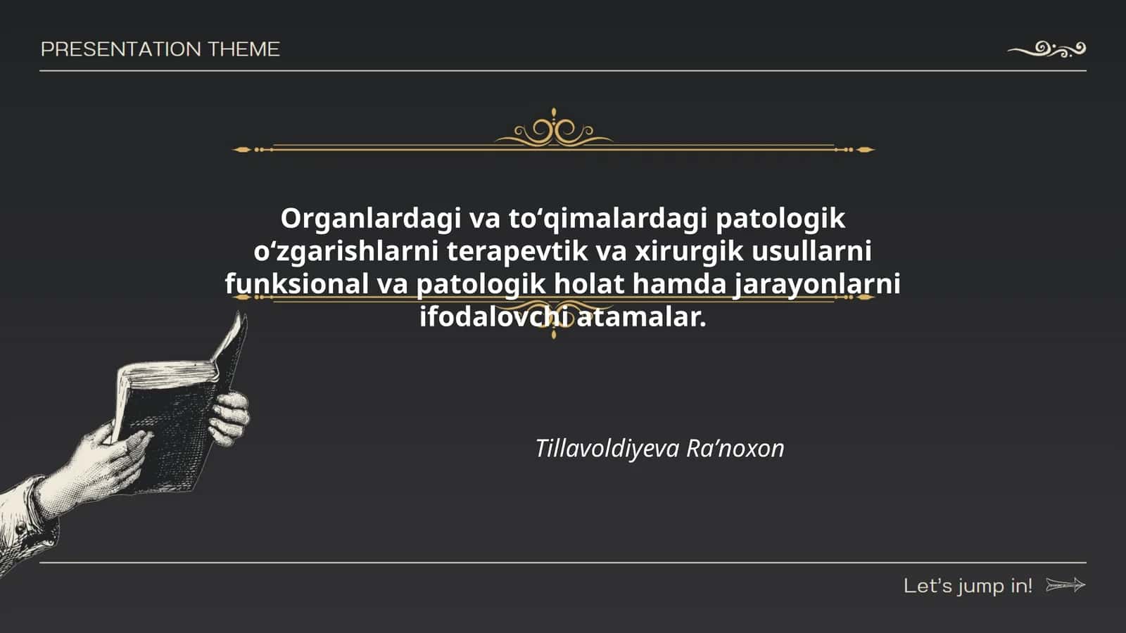 Organlardagi va toʻqimalardagi patologik oʻzgarishlarni terapevtik va xirurgik usullarni funksional va patologik holat hamda jarayonlarni ifodalovchi atamalar 1