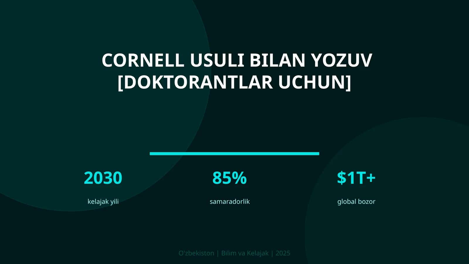 Cornell usuli bilan yozuv [doktorantlar uchun] 1