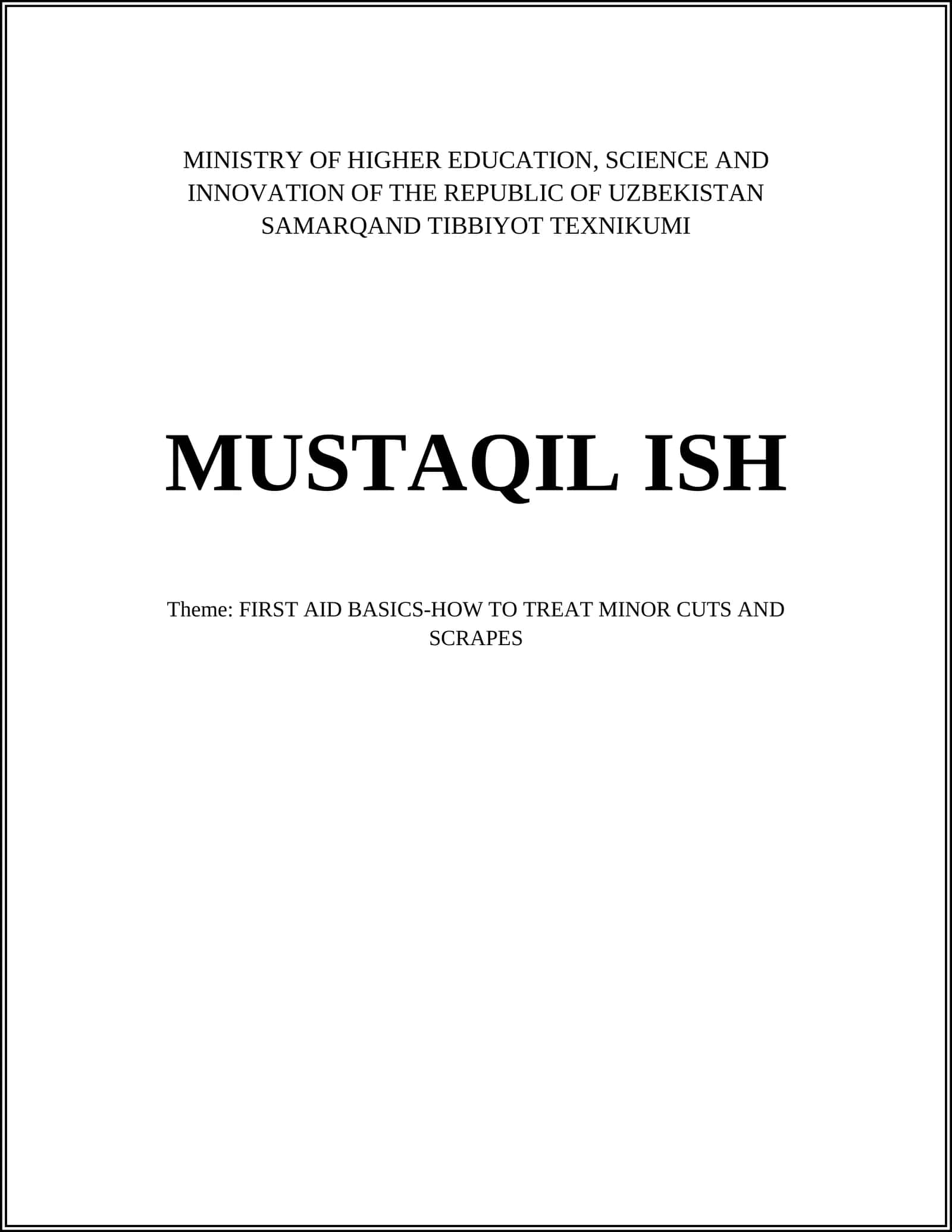 SAMARQAND TIBBIYOT TEXNIKUMI 1