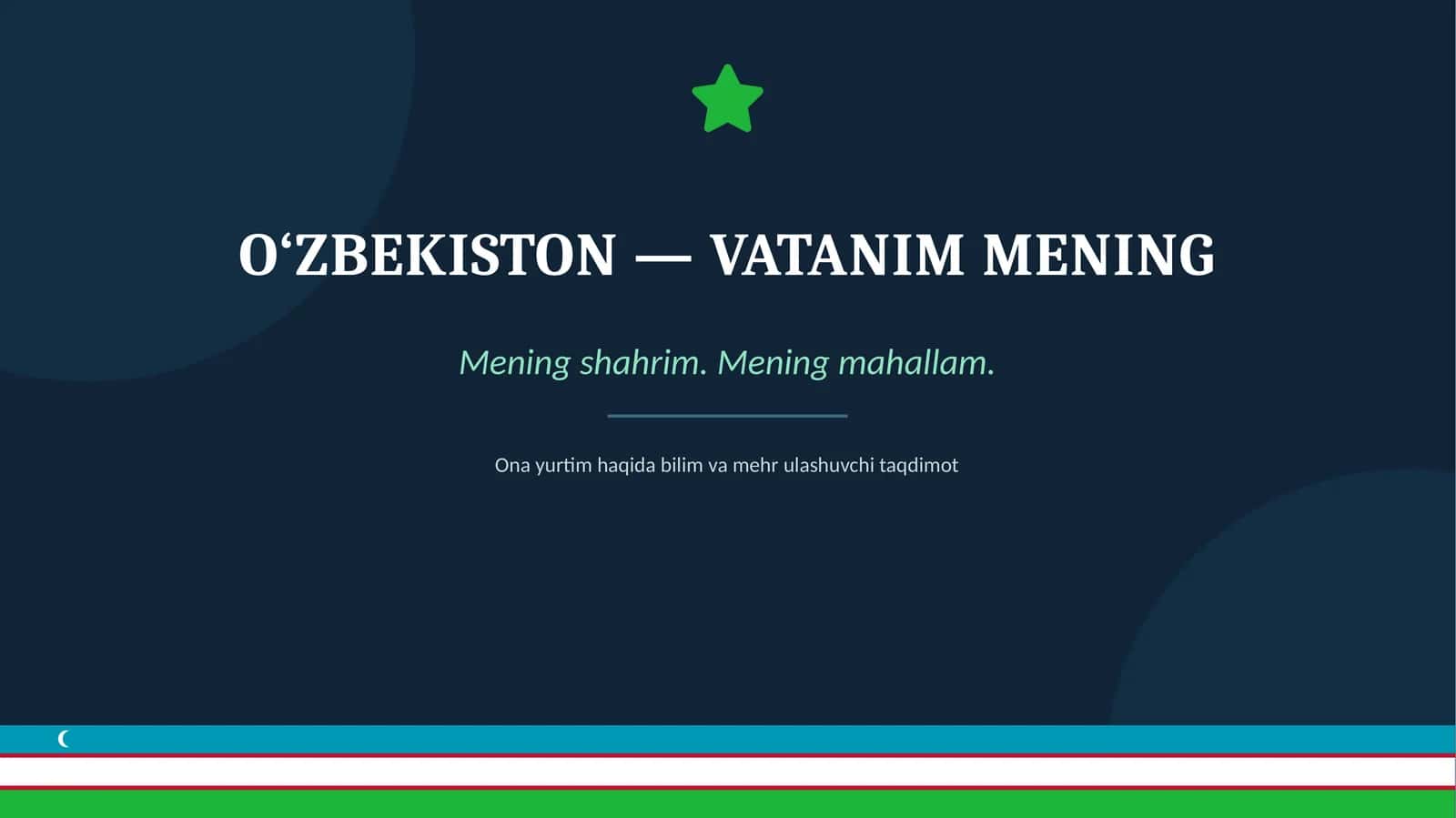 O`zbekiston Vatanim mening 1